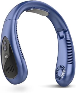 Draagbare nekventilator, koeling - luchtstroom 5000 mAh, werkt op batterijen, USB oplaadbaar, met 3 snelheden, hoofdtelefoonontwerp, handsfree bladloze ventilator voor thuiskantoor, outdoor, kamperen — thumbnail 1