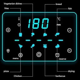 Airfryer Oven - Heteluchtfriteuse - Gezond Koken - Visueel Kookvenster - 6L Capaciteit - Groen — thumbnail 5