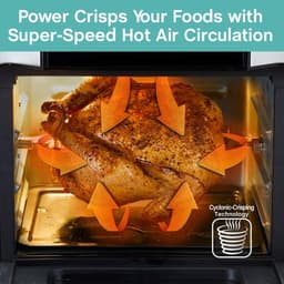 Airfryer Oven - Heteluchtfriteuse Rotisserie - Gezond Frituren - 10 Digitale Menu's - 12.6 Liter - Zwart — thumbnail 2