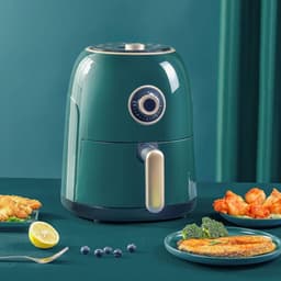 Heteluchtfriteuse - Airfryer - Gezond Bakken - Automatische Uitschakeling - 5 Liter - Blauw — thumbnail 4