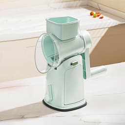 Groentesnijder Draaiende Rasp - Keukenmachine Fruit - Snel Ingrediënten Snijden - Met Spatbescherming - 288 cm Hoog - Muntgroen — thumbnail 2