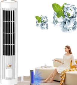 KZQ Draagbare Luchtkoeler Ventilator Stil 3 Snelheden Usb C Opladen Voor Slaapkamer En Kantoor Wit — thumbnail 1