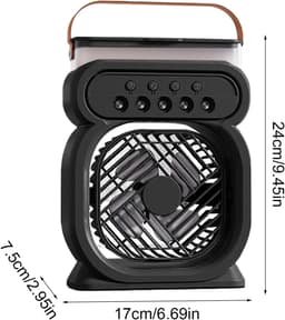 Mist ventilator - draagbare ventilator met mist,Draagbare heer Koeling Desktop Fan - USB Stille USB Luchtkoeler Luchtbevochtiger met 3 snelheden, koele gadgets voor — thumbnail 5