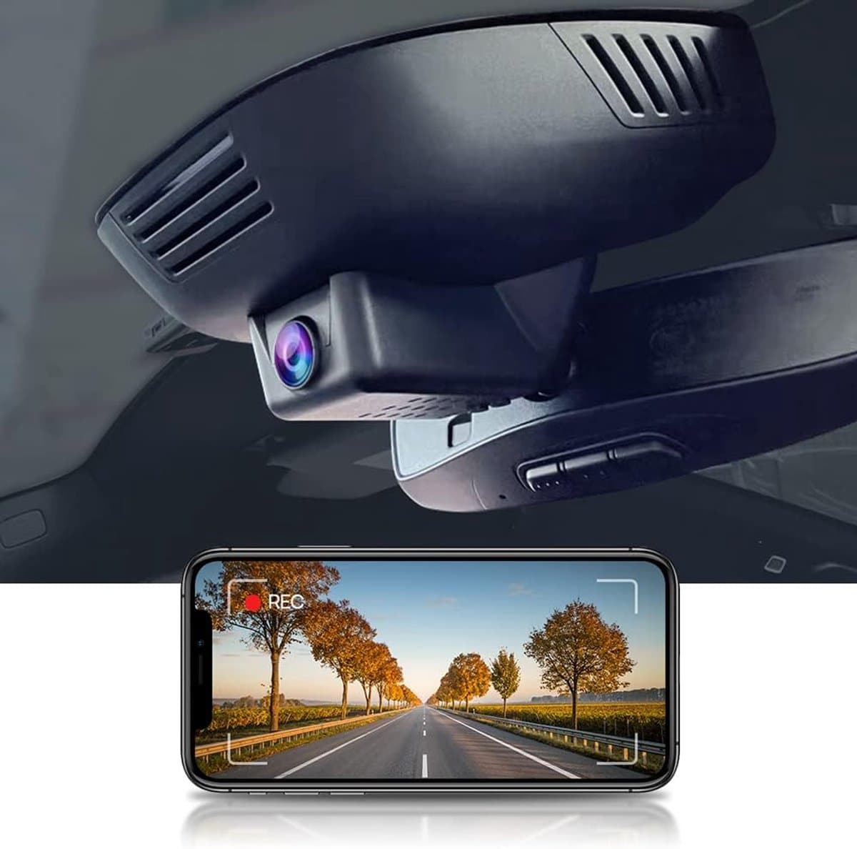 SnelShoppen - Dashcam Voor Volvo Polestar 2 - 4K Voorruitcamera Met Wifi, Nachtzicht, Loopregistratie, G-Sensor, Inclusief 64 GB Geheugenkaart — afbeelding 1