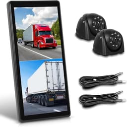 SnelShoppen - Mirror Dashcam met 2 Achteruitkijkcamera's, Truck Achteruitkijkspiegel met Verticale Scherm, 10.36 Inch Touchscreen Monitor met BSD Syst — thumbnail 1