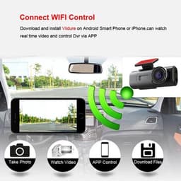 Dashcam voor Auto - 4K Dashcam - Dual Lens - 170° Groothoek - GPS - WiFi - Nachtvisie - 24H Parkeermodus - G-Sensor - 128GB Geheugenkaart inbegrepen - 6M RC-BL Camera - Zwart — thumbnail 2