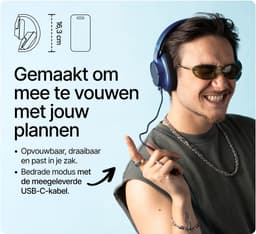 Fresh 'n Rebel Clam Core 2 - Draadloze Bluetooth Koptelefoon met Microfoon - 70 uur Speeltijd - Rijk en helder geluid - Verbind 2 apparaten tegelijk - Personal Sound App - Bekabeld luisteren via USB-C (Berry Red) — thumbnail 2