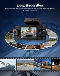 SnelShoppen - 4 Lens Dashcam 2K met Wi-Fi, GPS, 360° Opname, Nachtzicht, G-Sensor, Loop Recording + 64GB TF Card voor Auto, Voertuig en Rides — thumbnail 4