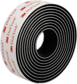 SnelShoppen - Zelfklevende Strip SJ3550-1 met Sterke Hechting en Druksluiting voor Auto, Dashcam, Toegangsbadge Houder en DIY (25.4mm x 2m) Zwart — thumbnail 1