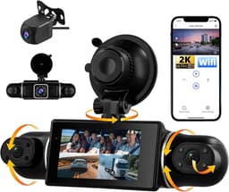 Dashcam - 3 Inch Display - 360° Rondom Zicht - Wifi Dashcam met Nachtzicht - Voor Auto's — thumbnail 1