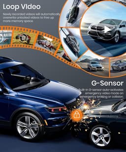 360 Graden 4-Kanaals Dashcam - Full HD - Wifi Verbinding - Voor Auto's — thumbnail 4