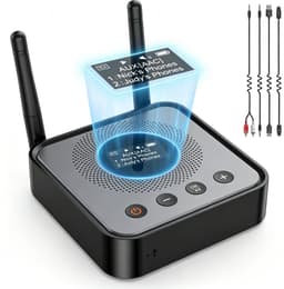 Fokelyi - Bluetooth-ontvanger/zender - Audio/tv/computersystemen met ondersteuning voor OLED-display/lage latentie/HD Bluetooth-audioadapter, uitgerust met USB/optische/RCA/3,5 mm AUX-ingang/uitgang. — thumbnail 1