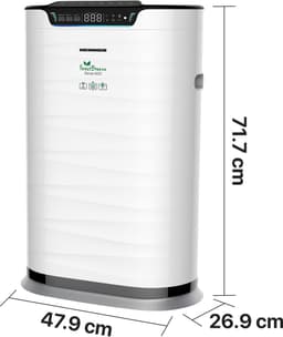 Heinner Luchtreiniger – 75 W – CADR 600 m³/u – Geschikt voor 42–72 m² – WiFi – Air Purifier met HEPA H11-filter – PM2.5 Sensor & Display – Ionisator – 12 uurs Timer – 5 Snelheden – Wit — thumbnail 2
