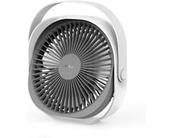 USB-ventilator, 220 mm tafelventilator, oplaadbare stille draagbare ventilator 360 ° verstelbaar 3 modi bureauventilator met handvat voor kantoorslaapkamerreizen