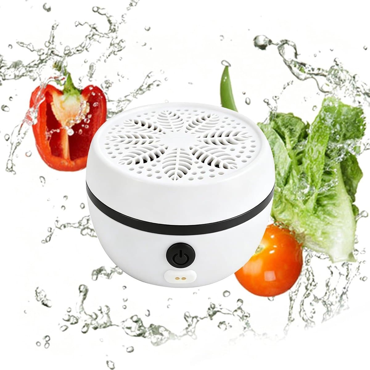 Pesticiden Reiniger - Groente- en Fruitreiniger - Draagbare - Titanium Zuivering - 1200mAh - IPX7 - Verwijder Moeiteloos Bacteriën & Pesticiden - voor Het Reinigen van Fruit, Groenten en Vlees - 1 Wit — afbeelding 1