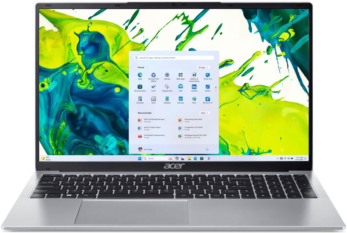 Aspire AL17-31P-39U3 - Laptop - 17 inch - Core 3 - 8GB - 512GB SSD - Zilver — afbeelding 1