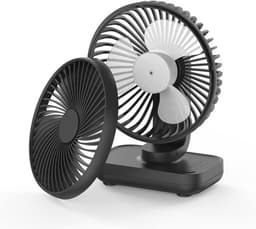 Solvix tafel ventilator geluidloos - Tafelfan - USB Oplaadbaar - 4 Snelheden - Stil Design - Voor Thuis en Kantoor — thumbnail 3