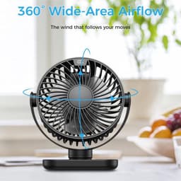 Solvix tafel ventilator geluidloos - Bureauventilator - USB - 4 Snelheden - LED Display - Voor Thuis en Kantoor — thumbnail 5