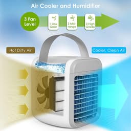 Draagbare airconditioner, persoonlijke luchtkoeler, airconditioner met drie snelheden en handvat, geschikt voor kantoren, woningen, scholen en buitengebruik. — thumbnail 5