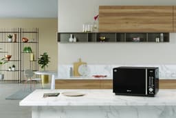 Combi Magnetron - Oven Magnetron - Snel Eten Bereiden - Extra Ruimte Zonder Draaiplateau - 25 Liter - Zwart — thumbnail 5