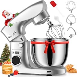 Keukenmachine - Deegmachine Mixer - Bakken Ingrediënten Mengen - Krachtige 1500W Motor - 5.5L Kom - Zilver — thumbnail 1
