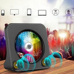Multifunctionele DVD/CD Speler - Desktop DVD Speler - 6-In-1 - Bluetooth 5.0 - FM Radio - USB - HDMI - 75° Kantelbaar - Voor Slaapkamer en Woonkamer - Cadeau — thumbnail 3