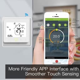 SnelShoppen - Wi-Fi Thermostaat Programmeerbaar met Touchscreen voor Koeling en Verwarming - Compatibel met Alexa, Google Home, IFTTT - Voor 2 en 4 Tu — thumbnail 5