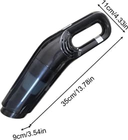 KZQ Krachtige handheld stofzuiger voor huisdierharen - USB oplaadbaar en draadloos - Compact ontwerp voor auto en thuis - Stevige materialen voor langdurig gebruik - Zwart — thumbnail 5