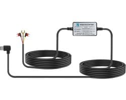 SnelShoppen - Dashcam Hardwire Kit 12V-24V 240cm USB-C voor Dashcam GPS Radar Detector - 24 Uur Parkeerbewaking, Laag Voltage Bescherming