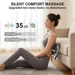 Thijox - Massagepistool 2800 omw/min met 12 opzetstukken, krachtige motor voor diepe weefselmassage, stil en ergonomisch design voor rug, schouders, b — thumbnail 3