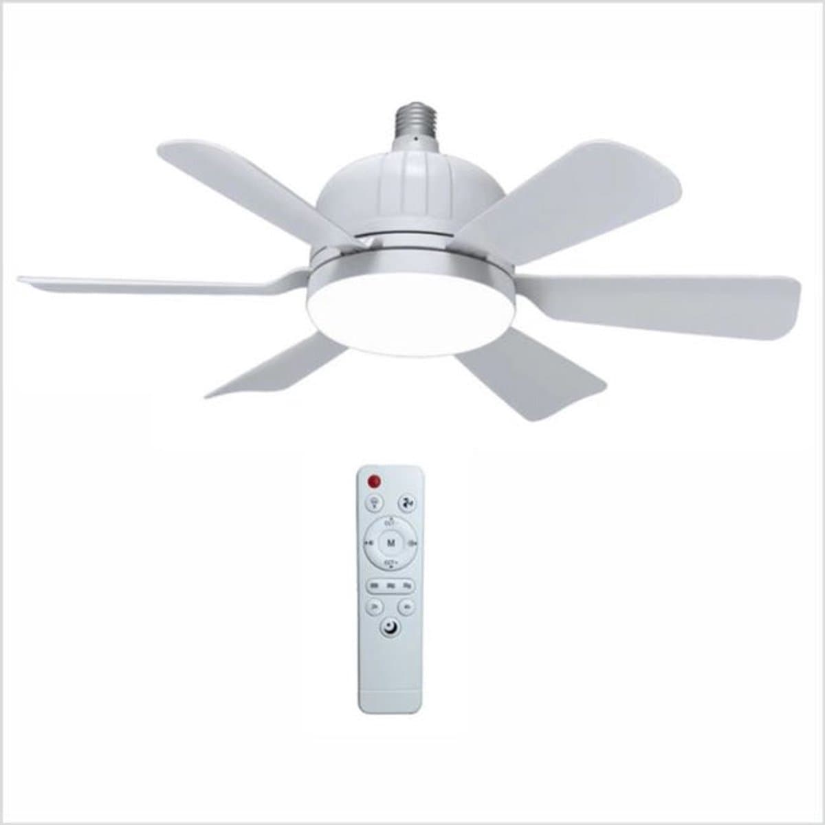 Dimbare plafondventilator (46cm) met verlichting en afstandsbediening- voorzien van 3 kleurinstellingen en 3 snelheden- plafondventilator met verlichting voor de slaapkamer. — afbeelding 1