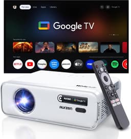SnelShoppen - Slimme Projector 4K met Google TV, Wifi & Bluetooth, Autofocus, Keystone, Dolby Audio, Native 1080P, Draagbare Mini Beamer voor Thuis & — thumbnail 1