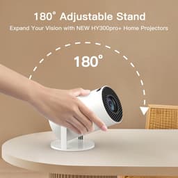 SnelShoppen - Mini Beamer WiFi 6 Bluetooth 5.4 Projector 1080P 4K 180° Draaibaar Android 14 Voor Thuis Buiten Feesten Camping Tuin — thumbnail 5