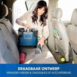 JCP® Vlekkenreiniger - Draagbare Wasstofzuiger - Dubbele Watertanks - Blauw - 34cm x 23cm x 36cm — thumbnail 5