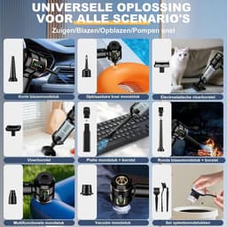 Handstofzuiger 4-in-1 met LCD Display - Draadloos - 28000PA - Oplaadbaar - Voor Auto en Huis — thumbnail 3
