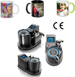 Pneumatische Mokkenpers - Hittepers Machine - Mokken Bedrukken - 2D Digitale Transfer - 11 oz - Zwart Wit — thumbnail 4