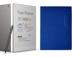 reMarkable Paper Pro met Marker Plus en Blauwe Magnetische Hoes - digitaal notitieblok