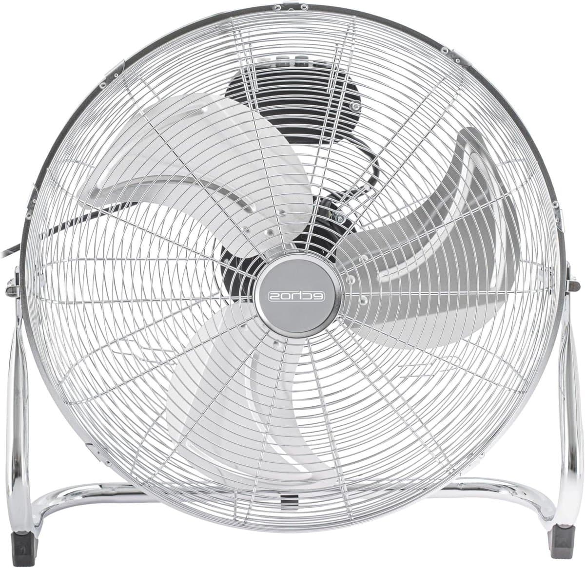 Vloerventilator Metaal - Industriële Ventilator Staande - Lucht Circuleren - Krachtige Luchtstroom - 46 cm - Zilver — afbeelding 1