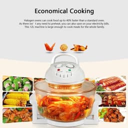 Halogeen Airfryer - Heteluchtoven Airfryer - Gezond Koken - Olievrij Bakken - 12L - Wit — thumbnail 4