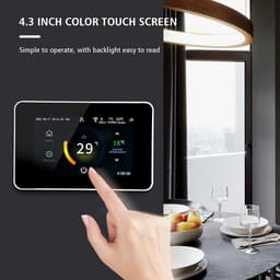 Slimme Thermostaat - Programmeerbare Thermostaat - Energie Besparen - App Bediening - 4.3 inch LCD - Wit — thumbnail 3