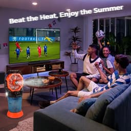 Velmio MistFan Pro - Vernevelaar - Mistventilator - Draagbare Ventilator - Water reservoir 2 L - Camping Ventilator - Multifunctioneel met Ledverlichting - Zwart — thumbnail 2