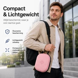 Sounix Koptelefoon Hoes - Harde Beschermcase voor JBL, Sony Koptelefoons - Waterafstotende Opberghoes met Draagband - Roze — thumbnail 2