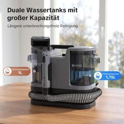 Tapijtreiniger - Meubelreiniger Stofzuiger - Vlekken Verwijderen - Krachtige Zuigkracht - 18 kPa - Grijs — thumbnail 5