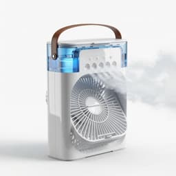 HHHK - Mini Luchtkoeler - Draagbare Luchtkoeler met Bevochtiger - Slaapkamer - Met Led Lamp - Mini Airco - Wit - Lichtgewicht — thumbnail 1