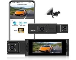 Auto Camera - Rij recorder - Veiligheid onderweg - Dubbele lens - 3.16 inch scherm - Zwart