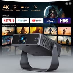 LNMsolutions® Mini Beamer - Beamer - Projector - Zwart - 20cm x 18cm x 14cm — thumbnail 1
