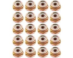 Moer 20 Stuks - Linkerhand Draad M10x1.25 - Vervangingen - Metaal - Slijtvast - Corrosiebestendig - Afmetingen 22x11 mm - Draadmoer