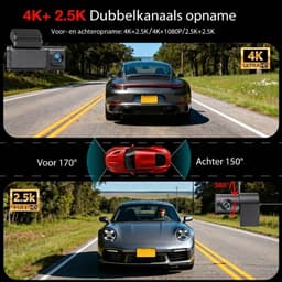 Lìon® Draadloze Dashcam - Dashcam met CarPlay - Draadloos CarPlay-Scherm - Zwart - 4cm x 9cm x 6cm — thumbnail 4