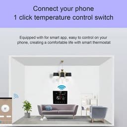 Slimme Thermostaat - Wifi Thermostaat - Energie Besparen - 7 Dagen Programmeerbaar - Touchscreen LCD - Zwart — thumbnail 4