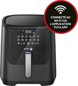 Airfryer - Heteluchtfriteuse - Gezond Koken - Olievrij - 7 liter - Zwart — thumbnail 3